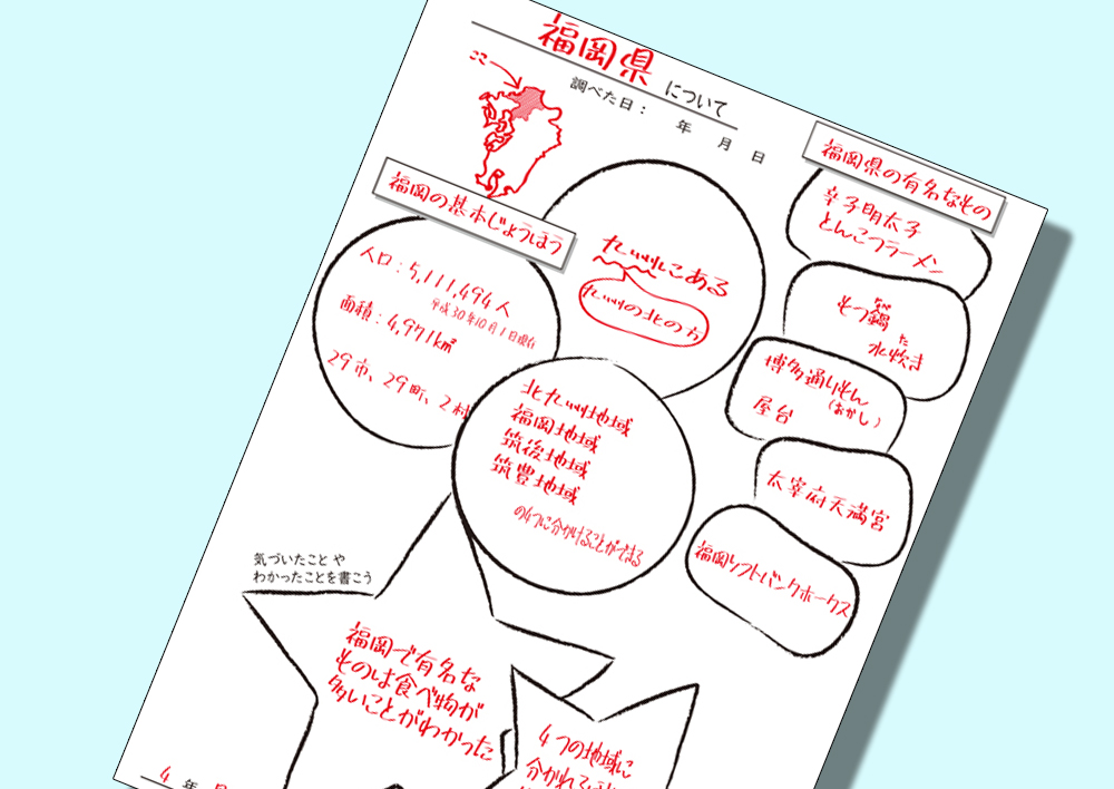 投稿についてもっと詳しく 【無料配布】調べ学習ワークシート001