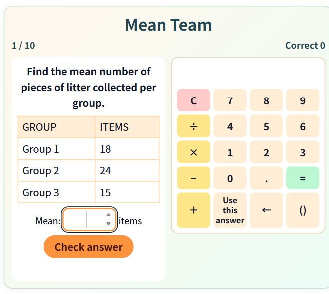 Mean Team — English game screen