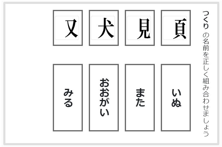 部首の名前（つくり）